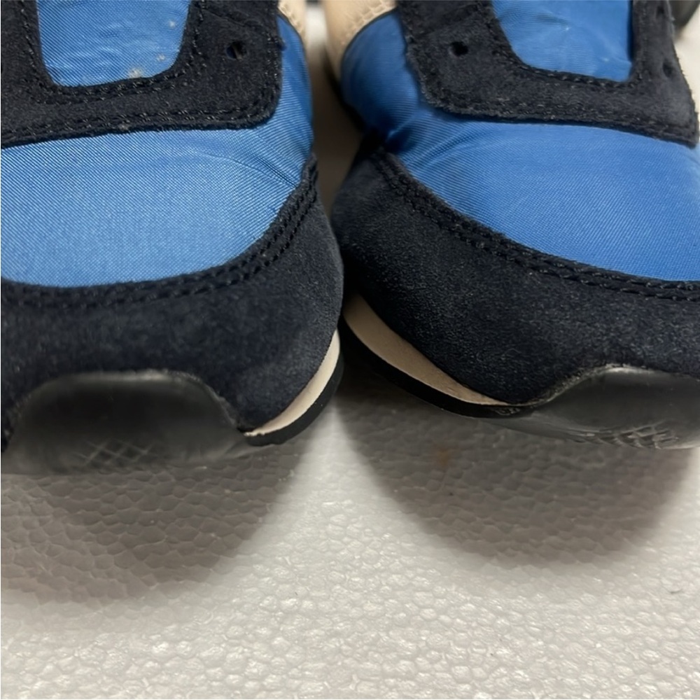 🆕 Coach leather logo trainer Blue and White Sneakers no shoelaces - Picture 8 of 10